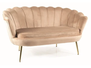 Signal Sofa Camellia 2 Velvet Beżowy Bluvel 28/Złoty