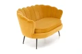 Halmar AMORINITO 2 XL sofa dwuosobowa wypoczynkowa musztardowy / czarny