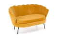 Halmar AMORINITO 2 XL sofa dwuosobowa wypoczynkowa musztardowy / czarny