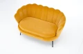 Halmar AMORINITO 2 XL sofa dwuosobowa wypoczynkowa musztardowy / czarny