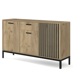 Halmar LAMINO KM-1 komoda dąb craft/czarny, nogi: czarny