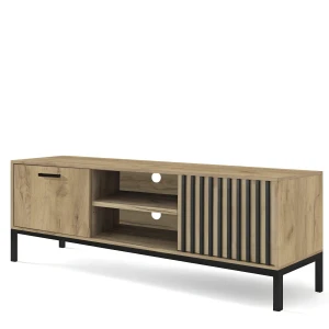 Halmar LAMINO RTV-1 stolik RTV dąb craft/czarny, nogi: czarny