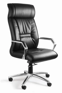 Unique CELIO PU czarny fotel gabinetowy