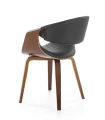 Halmar K544 krzesło czarny / orzechowy
