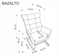 Halmar BAZALTO fotel bujany c.zielony