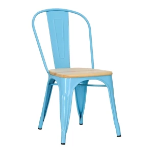 D2.DESIGN Krzesło Paris Wood niebieskie sosna       naturalna