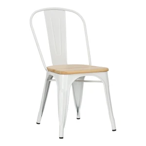 D2.DESIGN Krzesło Paris Wood białe sosna naturalna