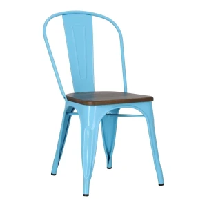 D2.DESIGN Krzesło Paris Wood niebieskie sosna       orzech