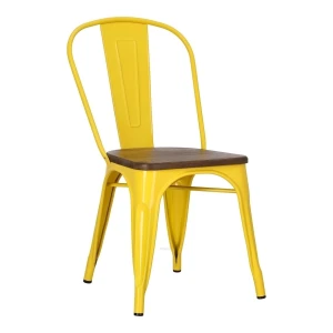 D2.DESIGN Krzesło Paris Wood żółte sosna orzech