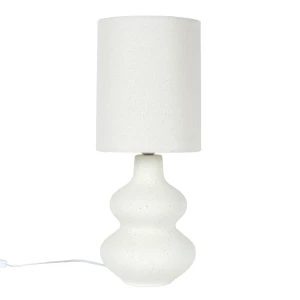 Intesi Lampa stołowa Lamil ceramiczna kremowa