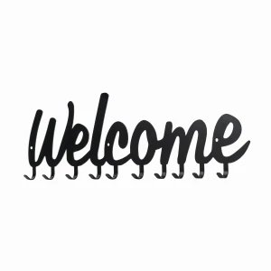 Intesi Wieszak ścienny Welcome czarny