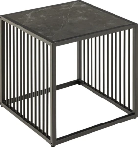 ACTONA Stolik kawowy Strington 40x40cm marmur  czarny
