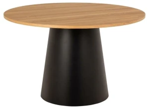 ACTONA Stół okrągły Soli 120cm dąb/czarny