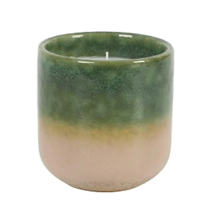 Intesi Świeca Glaze S w ceramice zielona