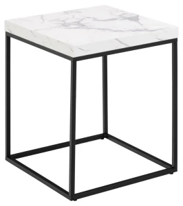 ACTONA Stolik Barossa 40x40cm biały marmur