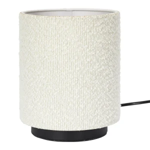 Intesi Lampa stołowa z kloszem boucle biała