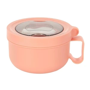 Intesi Okrągły Lunch box pomarańczowy z widelcem