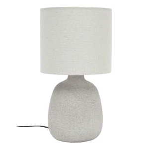 Intesi Lampa stołowa Amani ceramiczna szara      jasna