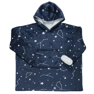 Intesi Bluza z kapturem Astro 118x83 cm          niebieska