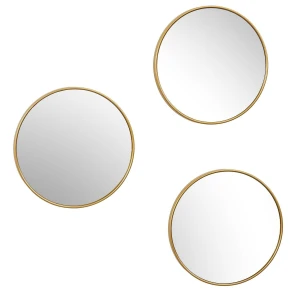 Intesi Zestaw 3 luster Toronto złotych,          okrągłych 26cm