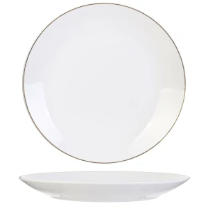 Intesi Talerz Pearl Gold 27cm biały