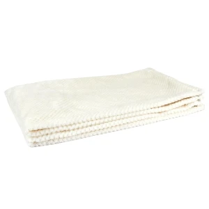 Intesi Koc/ Pled Honeycomb kremowy 120x150cm