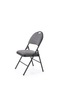 Halmar K566 krzesło składane, czarny / popiel
