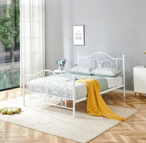 Halmar PANAMA 140 cm łóżko metalowe biały