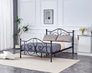 Halmar PANAMA 140 cm łóżko metalowe czarny