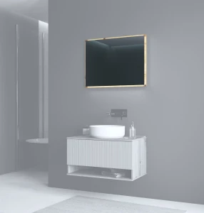 Halmar AVIOLA Lustro 80 cm + LED dąb artisan