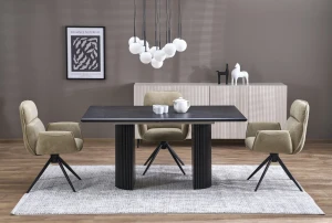 Halmar BOLERO stół rozkładany 160-250x90x78 cm dąb naturalny/czarny