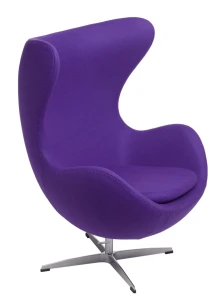 D2.DESIGN Fotel Jajo fioletowy kaszmir 4 Premium