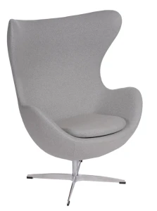 D2.DESIGN Fotel Jajo popielaty 129 Premium