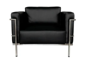 D2.DESIGN Fotel Soft GC czarna skóra TP