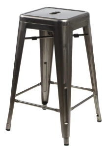 D2.DESIGN Hoker Paris 75cm. metaliczny insp. Tolix