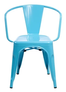 D2.DESIGN Krzesło Paris Arms niebieskie             inspirowane Tolix