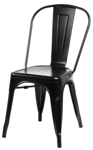 D2.DESIGN Krzesło Paris czarne inspirowane Tolix