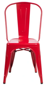 D2.DESIGN Krzesło Paris czerwone inspirowane Tolix