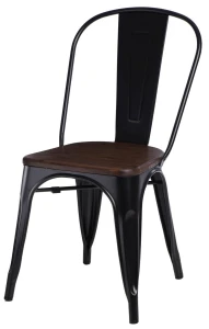 D2.DESIGN Krzesło Paris Wood czarne sosna orzech