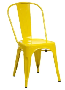 D2.DESIGN Krzesło Paris żółte inspirowane Tolix