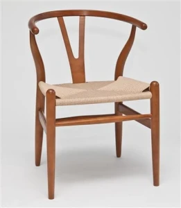 D2.DESIGN Krzesło Wicker Naturalne brązowe cieme i nspirowane Wishbone