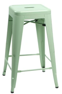 D2.DESIGN Hoker Paris 66cm zielony inspirowany Tolix