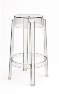 D2.DESIGN Stołek Duch transparentny 75cm