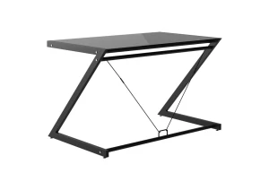 Unique DD Z-LINE COMPUTER DESK czarny / czarne szkło biurko