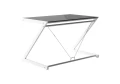 Unique DD Z-LINE COMPUTER DESK biały / czarne szkło biurko