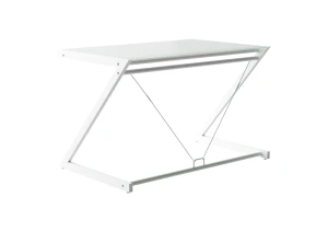 Unique DD Z-LINE COMPUTER DESK biały / białe szkło biurko