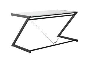 Unique DD Z-LINE MAIN DESK czarny / białe szkło biurko