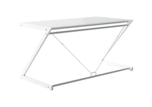 Unique DD Z-LINE MAIN DESK biały / białe szkło biurko