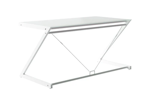 Unique DD Z-LINE MAIN DESK biały / białe szkło biurko