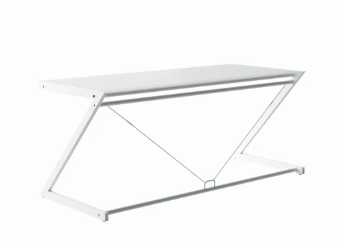 Unique DD Z-LINE XXL biały / białe szkło biurko